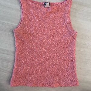 Textured Pink Sleeveless Top